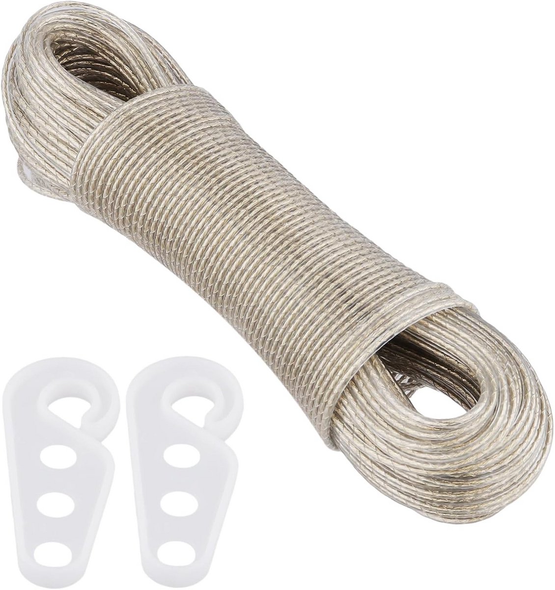 Extra Sterke Waslijn 3mm x 50m met Stalen Kern - Geschikt voor Buiten, Tuin en Camping