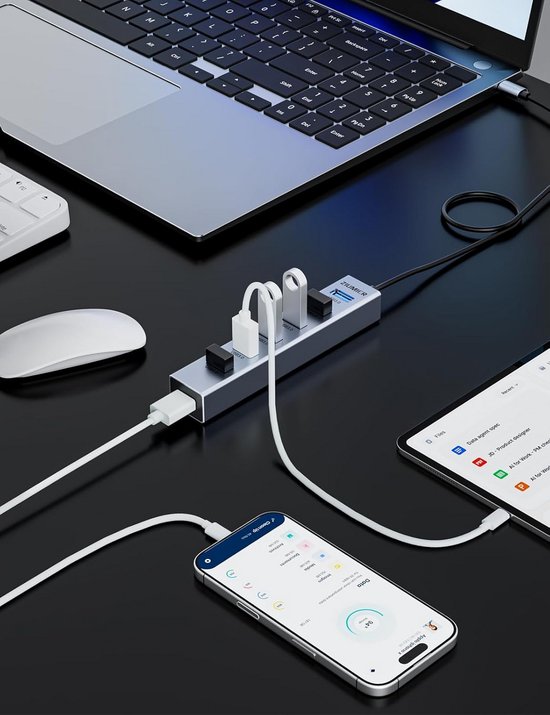 USB Hub met 7 Poorten voor Snelle Dataoverdracht — afbeelding 3