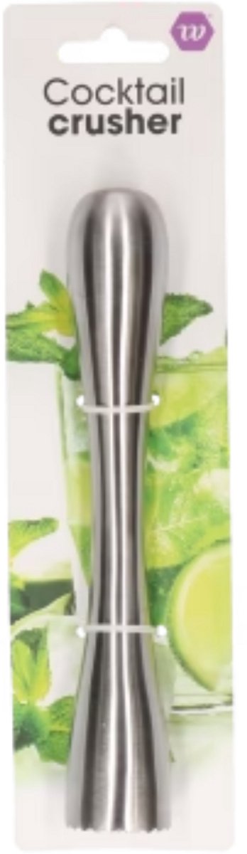 Cocktail crusher Cocktailstamper RVS zilver