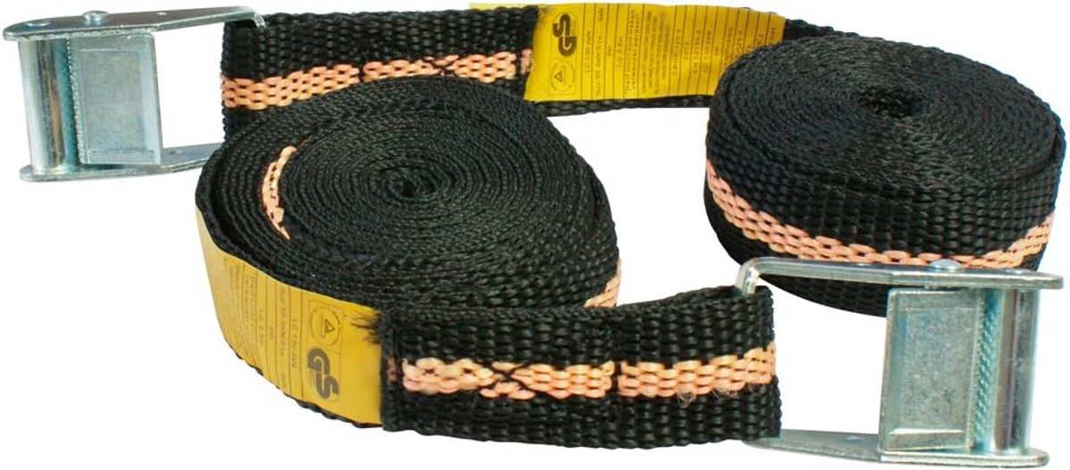 Set van 2 Spanbanden met Ratel 250 cm TUV-GS Gecertificeerd