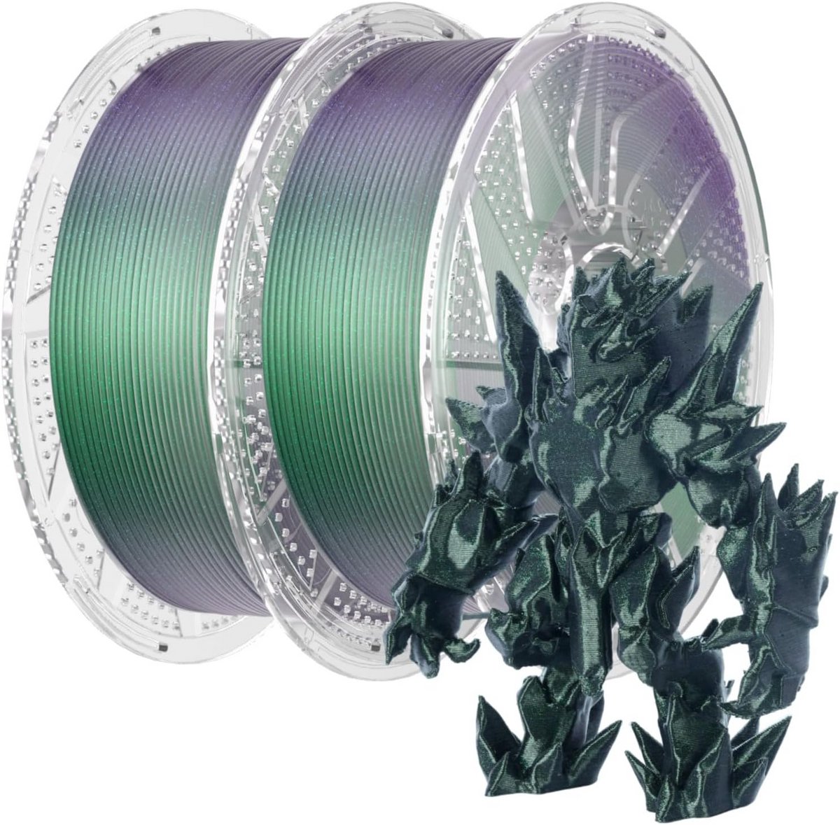 Veranderkleurig PLA 3D Printer Filament, 1.75 mm, 1 kg, Kleurveranderend in Licht