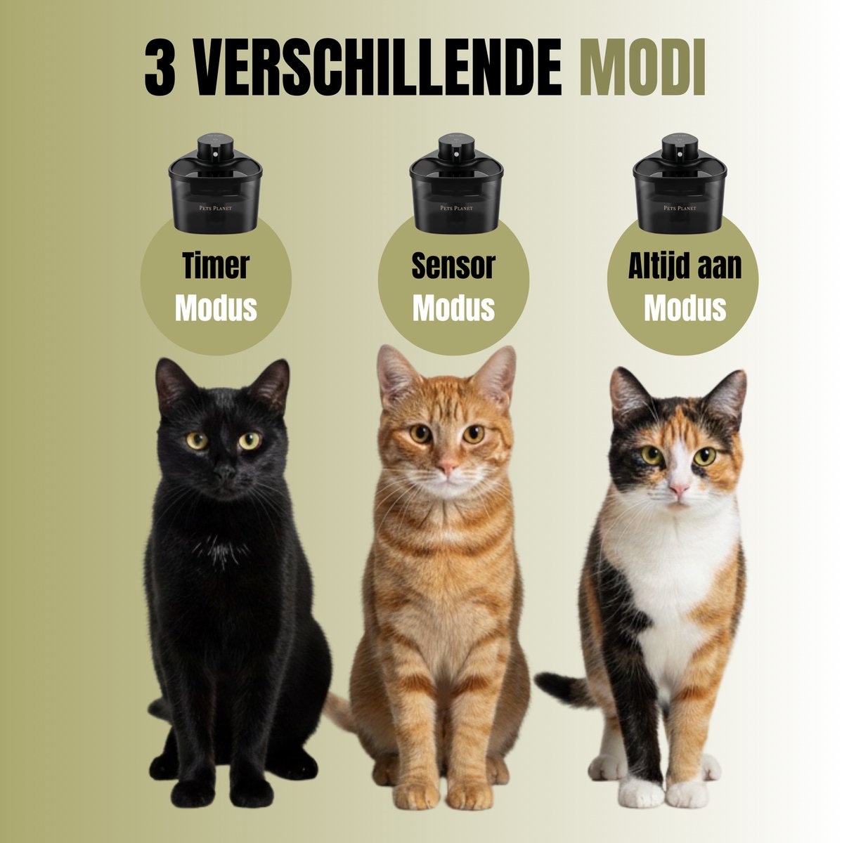 Pets Planet Draadloze Drinkfontein Kat - 2L met 7 filters thumbnail 3