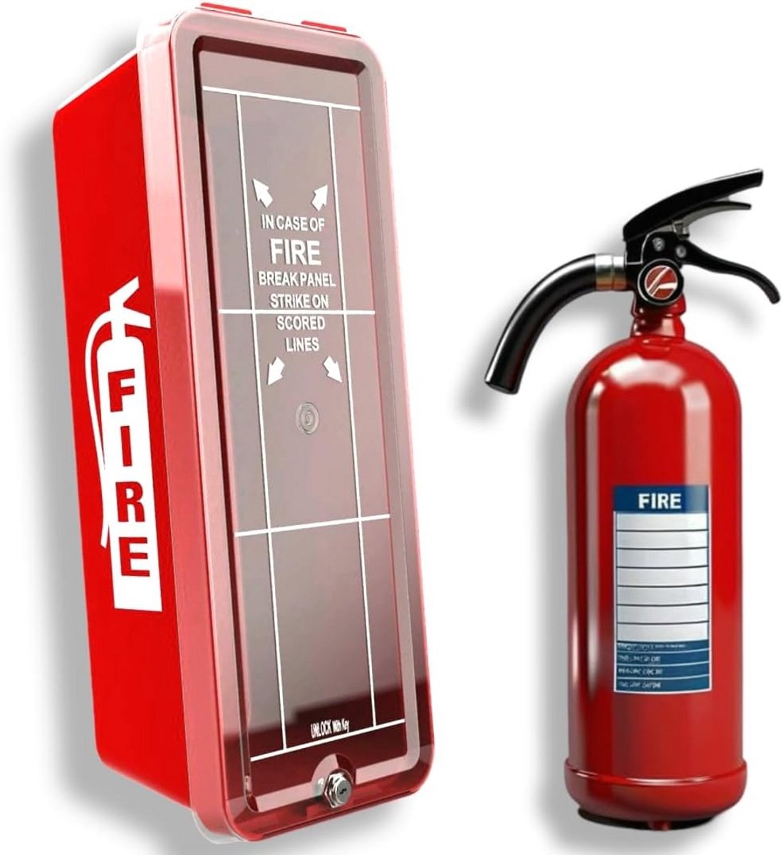 Waterdichte Kunststof Brandblusserkast voor 2.5 kg Blussers, Wandmontage Buiten