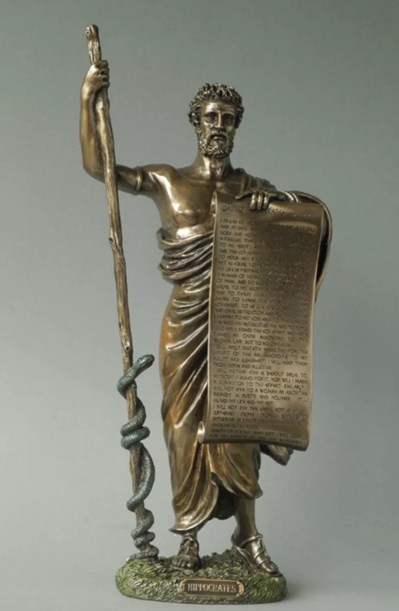 Hippocrates beeld – De Vader van de Geneeskunde in Beeld - 34,5cm