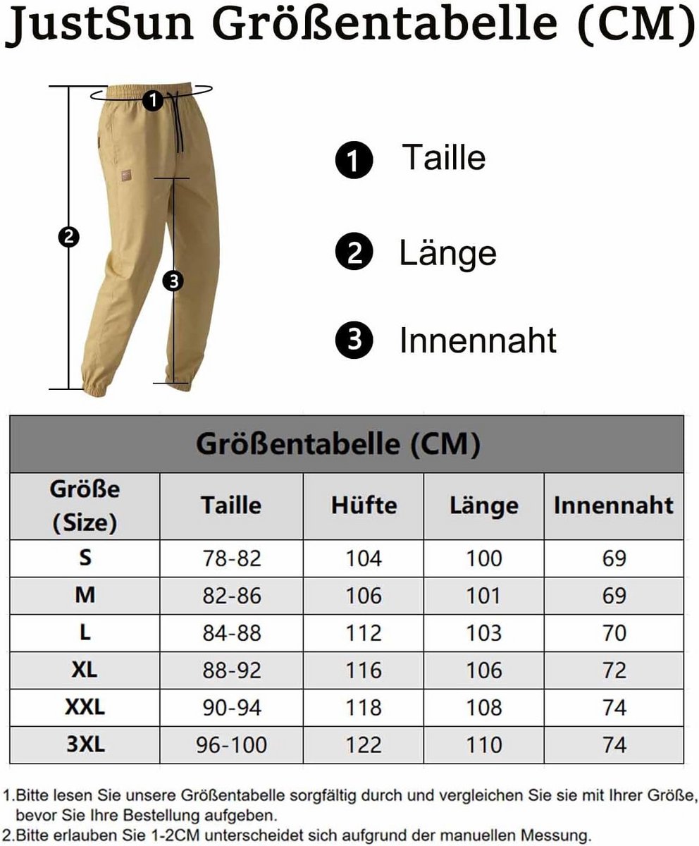 Heren Cargobroek Katoen Slim Fit Heren Chinobroek Joggingbroek met Vier Zakken