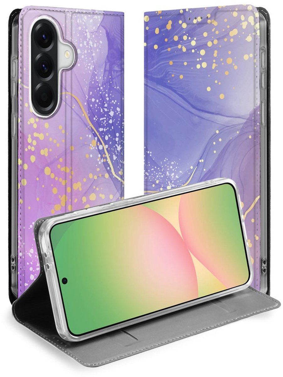 Samsung Galaxy A57 Bookcase Watercolor Paars