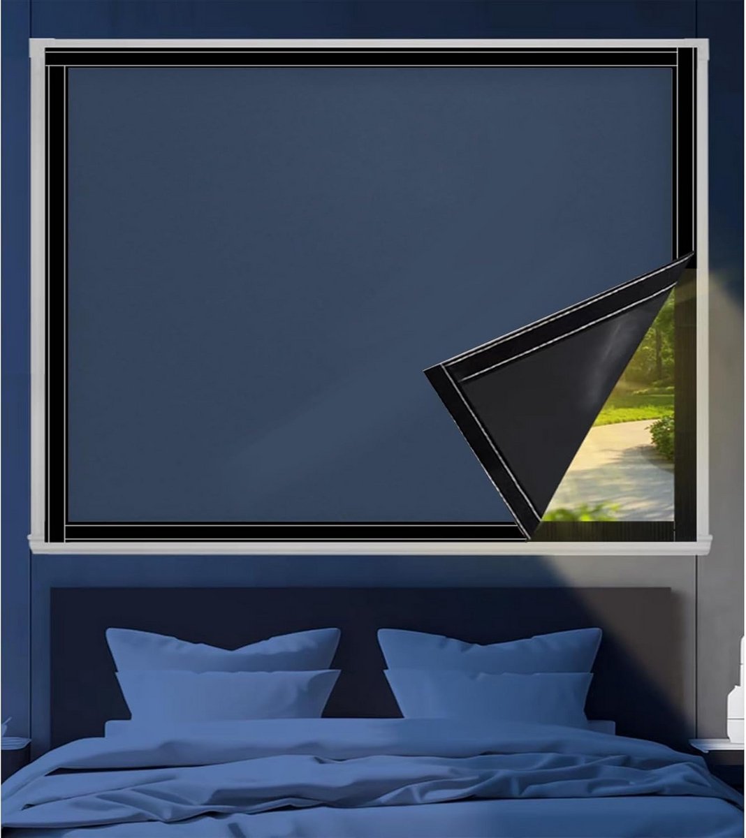 Verduisteringsgordijn Op Maat 160x55 cm - 100% Lichtdicht & Hittebestendig - Draagbaar Zon