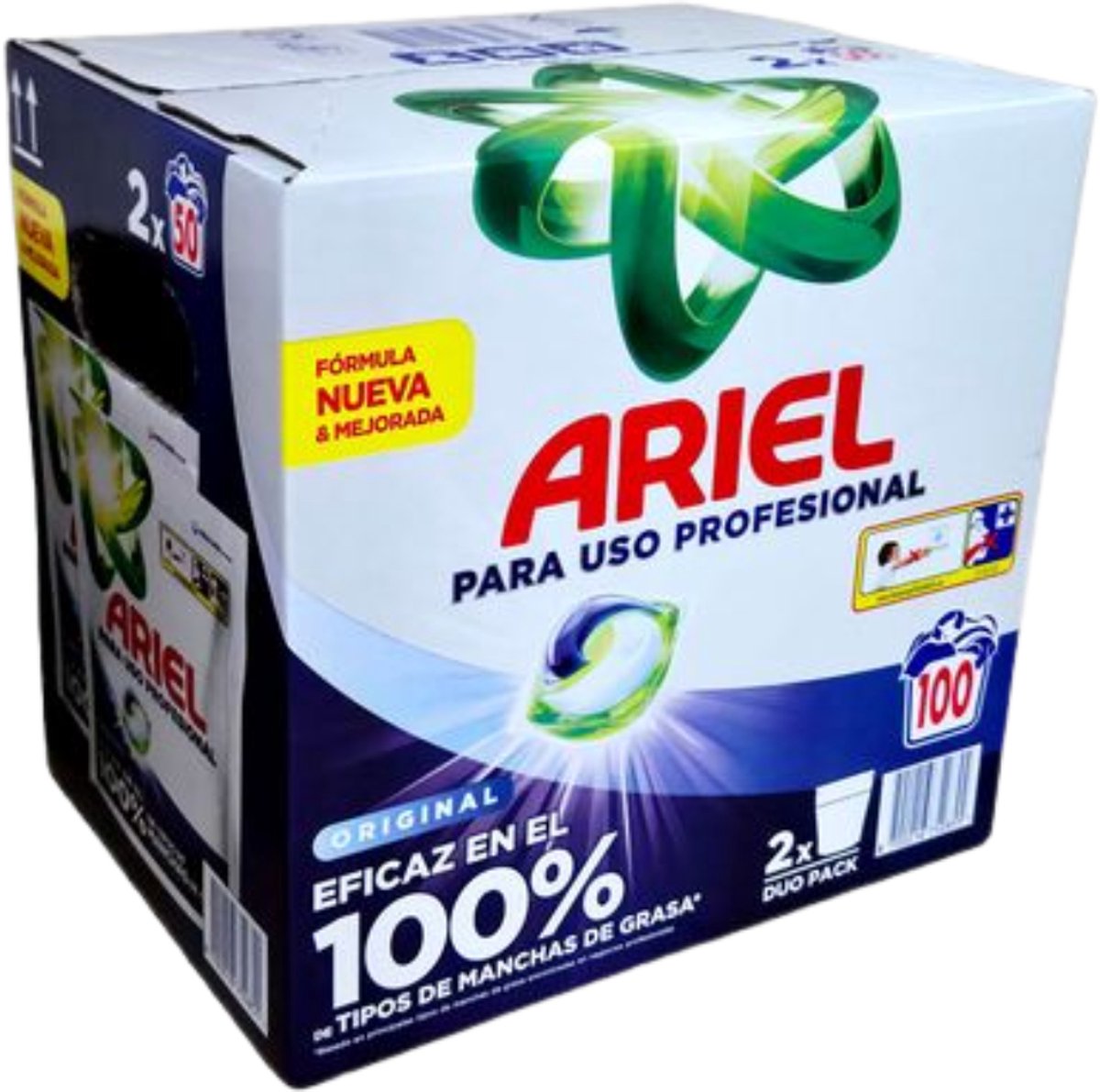 Ariel Pods Professional Wasmiddel – Voordeelverpakking 2×50 Capsules – 100 Wasbeurten – Krachtige Vlekverwijdering