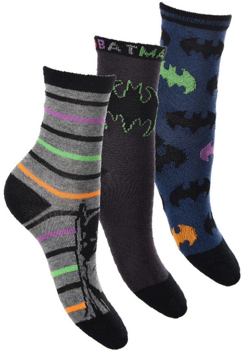 Batman - sokken Batman 3 paar- jongens- maat 23/26