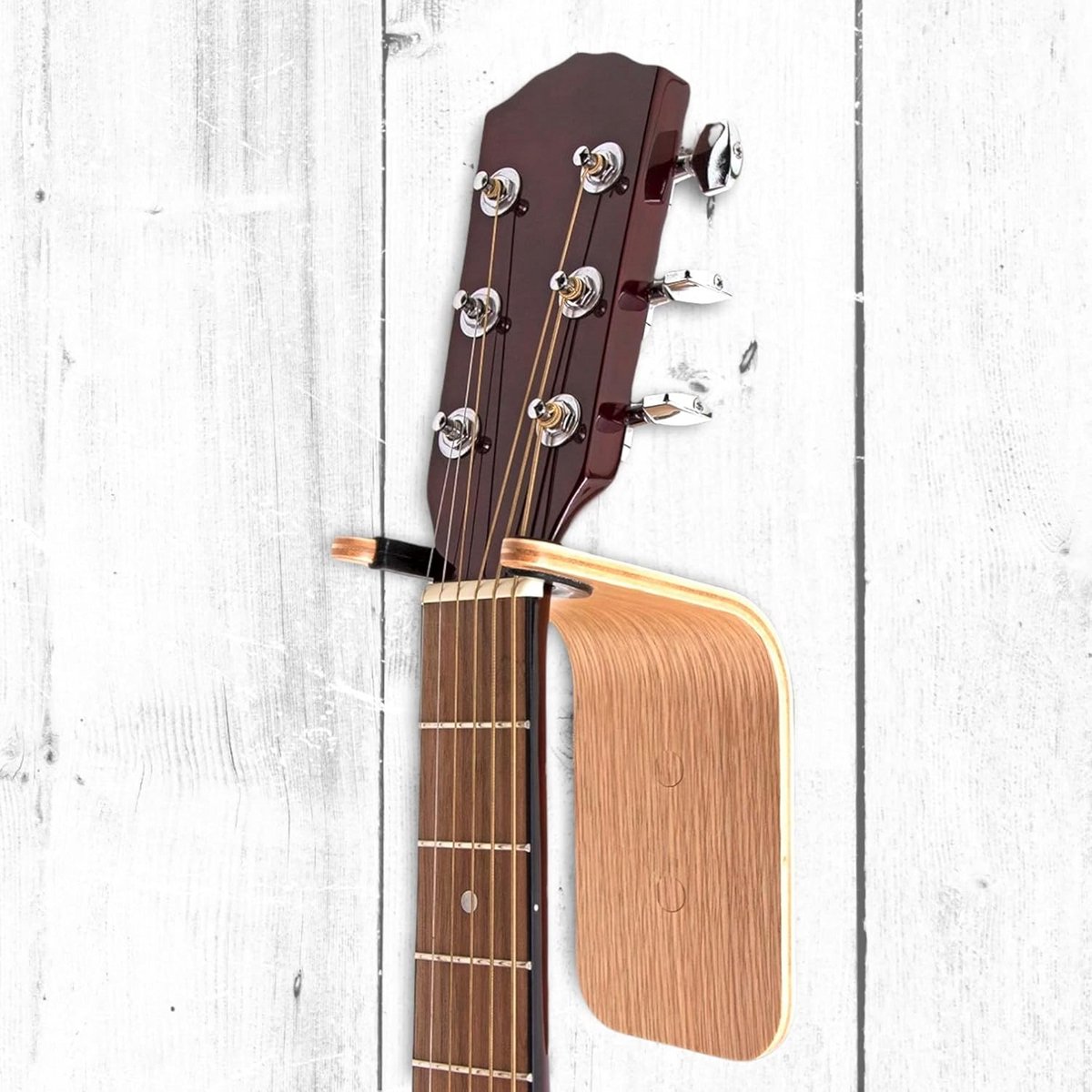 Handgemaakte Houten Wandhanger voor Gitaar en Ukulele