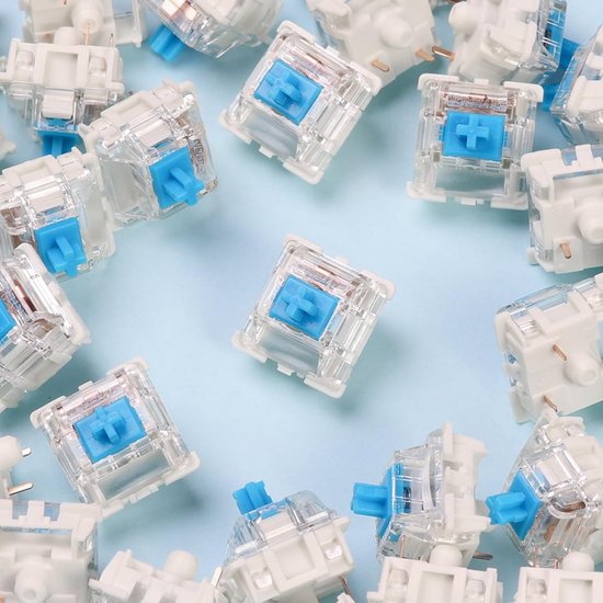 Set van 72 Clicky Mechanische Toetsenbord Schakelaars Voorgesmeerd 3-Pin RGB SMD Compatibel — afbeelding 2