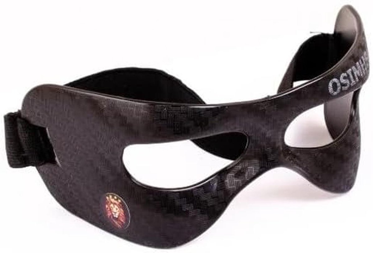 Sportmasker Carbon-look Zwart Verstelbaar voor Hoogwaardige Bescherming en Stijl