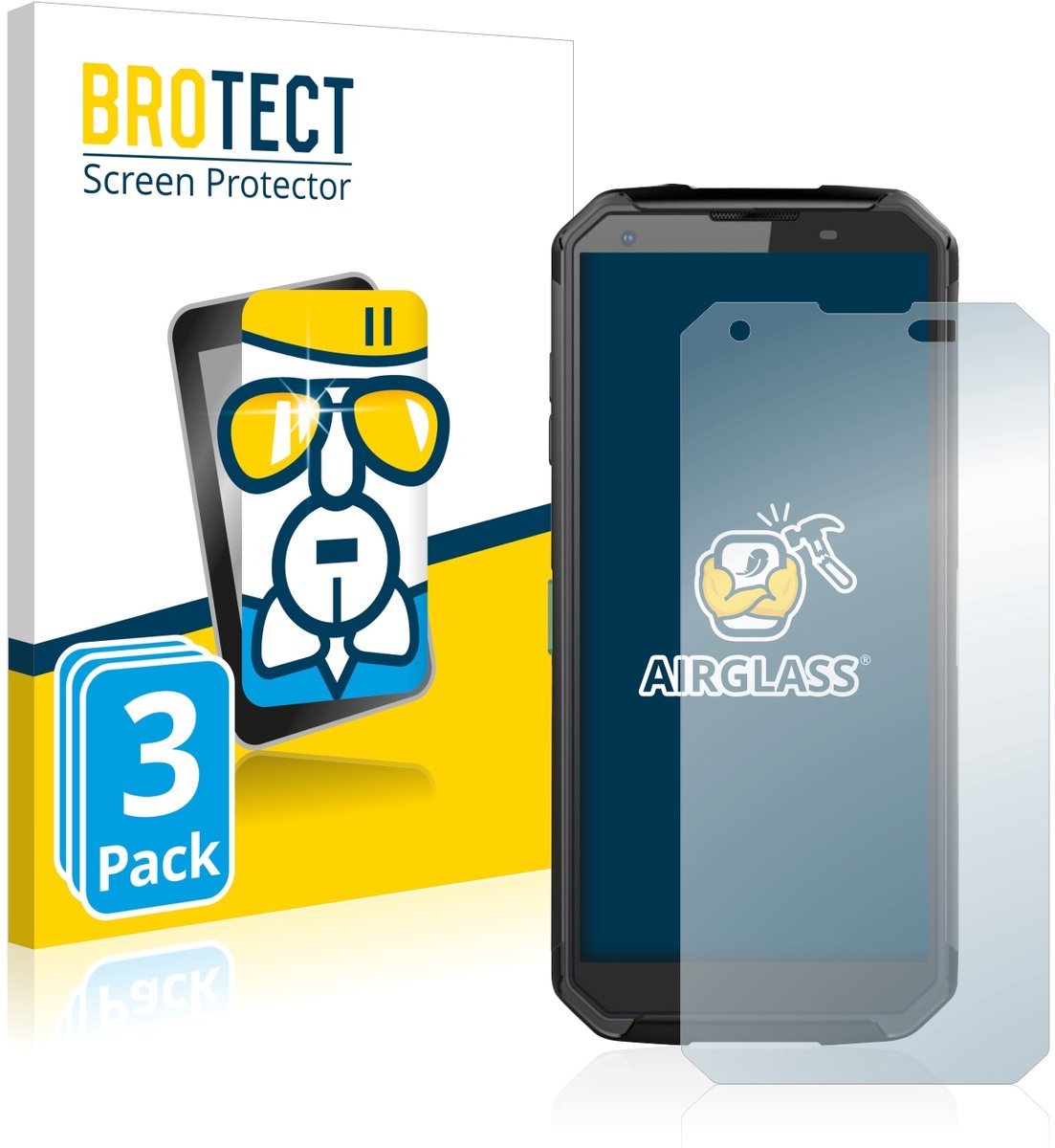 Screenprotector 3 Stuks voor Blackview BV9500 Plus Beschermglas transparant
