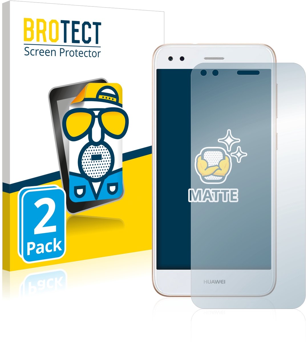 BROTECT - Screenprotector voor Huawei P9 Lite Mini - Folie Beschermfolie matte 2 Stuks