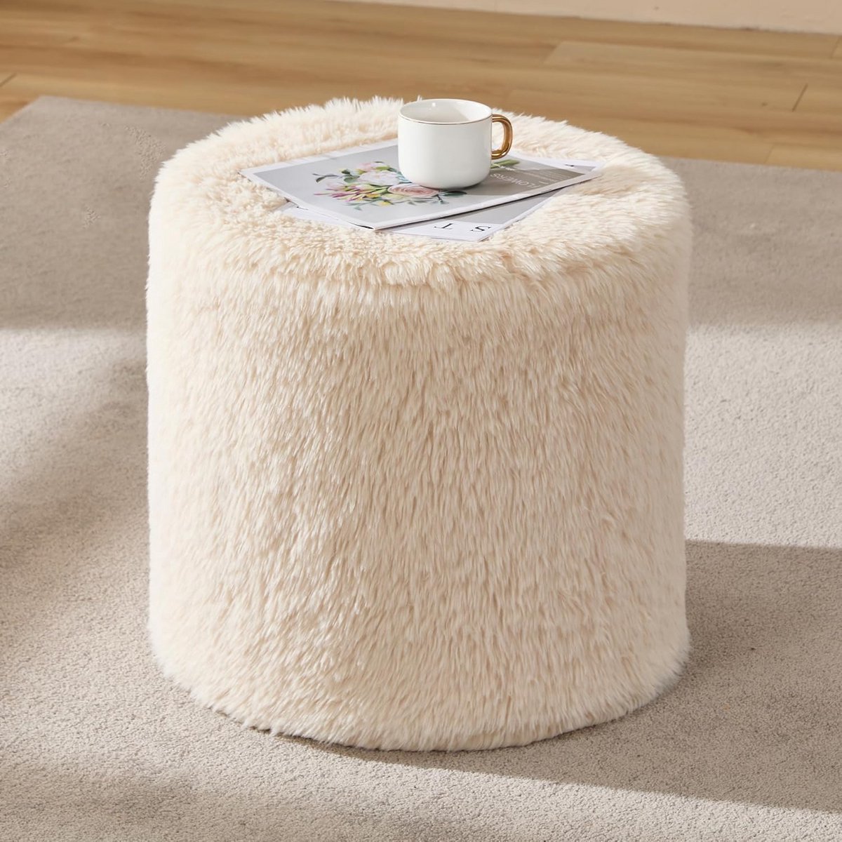 Grote Comfortabele Zitzak met Voetenbank en Rugleuning - Pluche Fauteuil voor Woonkamer en Slaapkamer