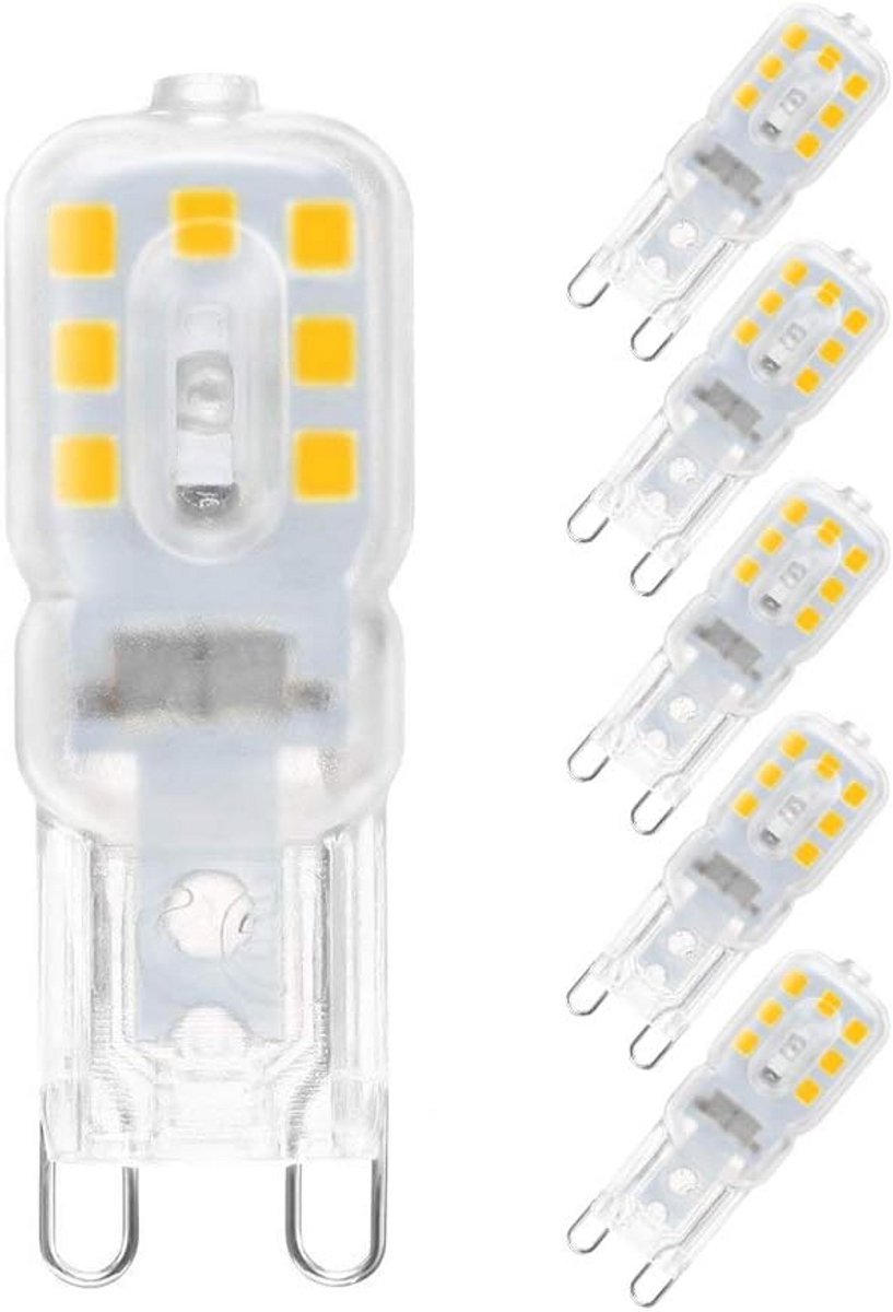 G9 LED Lamp 3W Warm Wit Vervangt 30W - 300 Lumen - 6 Stuks