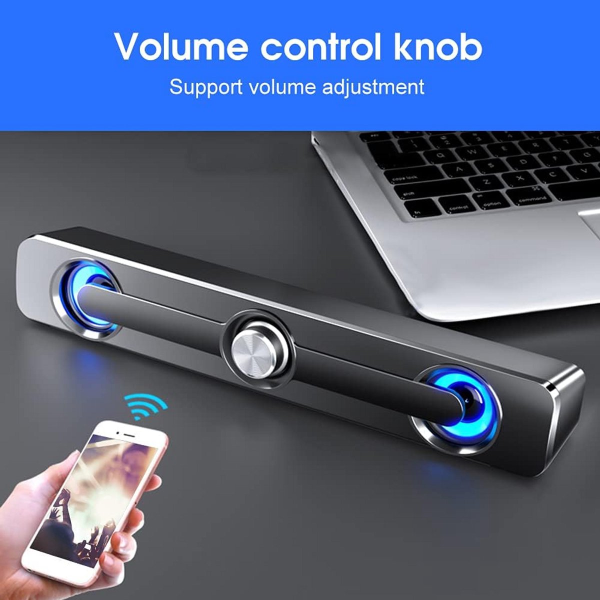 Compacte USB Speaker met Universele 3.5mm Jack voor Laptop en Desktop