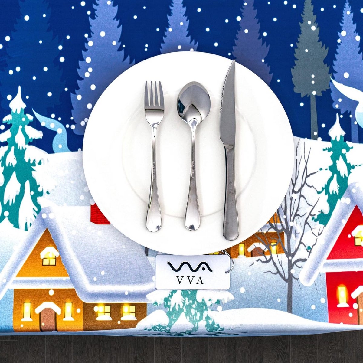 Vierkant Tafelkleed Winter Warm Thema Diner Decoratie 152 cm