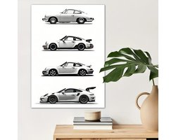 Affiche sur toile - Affiche auto - Auto - Voiture de sport - Porsche 911 - Voiture de sport classique - Supercar - Hypercar - Série Evolution design - 40x60 cm - Sans cadre - Mancave - Trendy