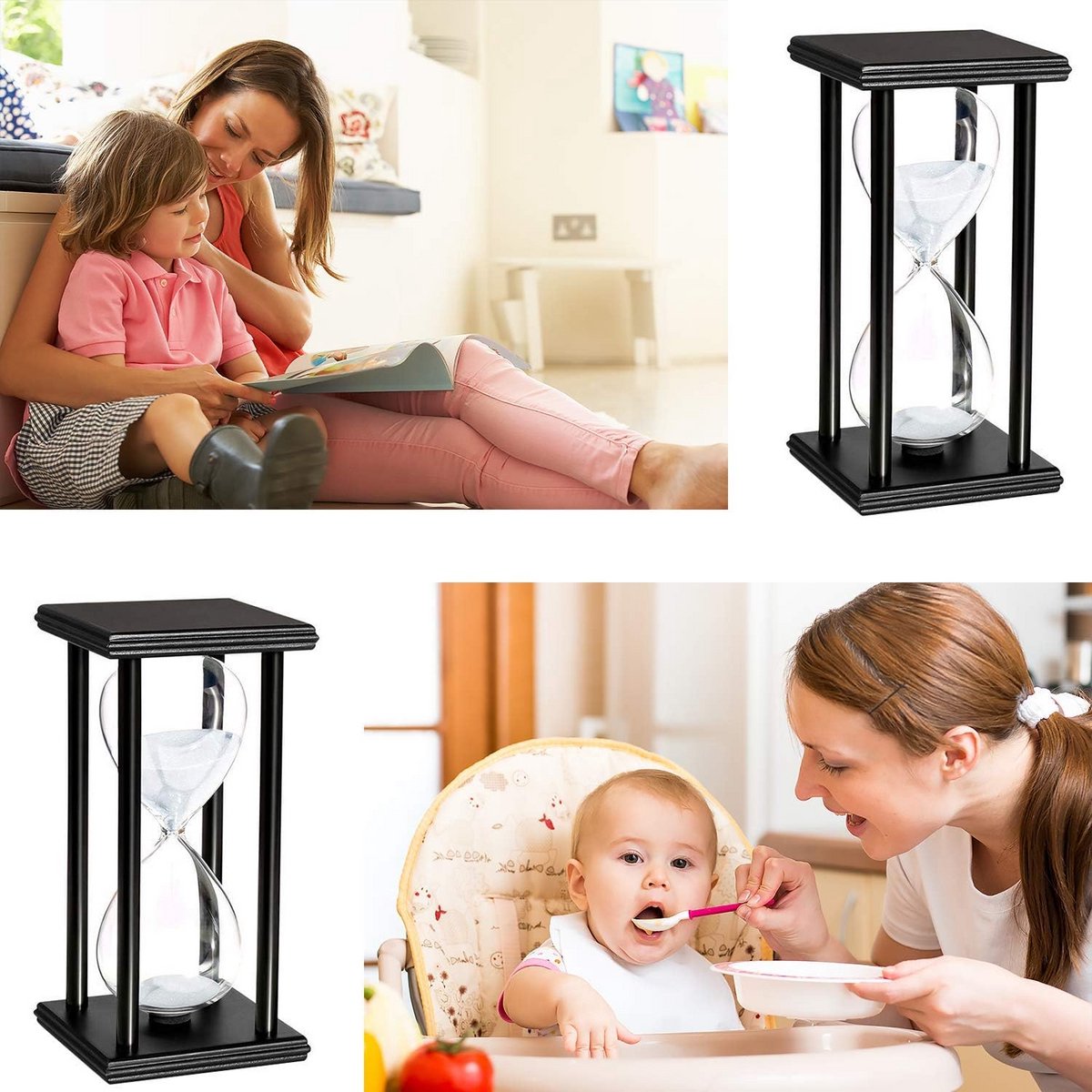 Zandloper 60 Minuten - Klassieke Zandloper Decoratie voor Keuken, Kantoor of Woonkamer