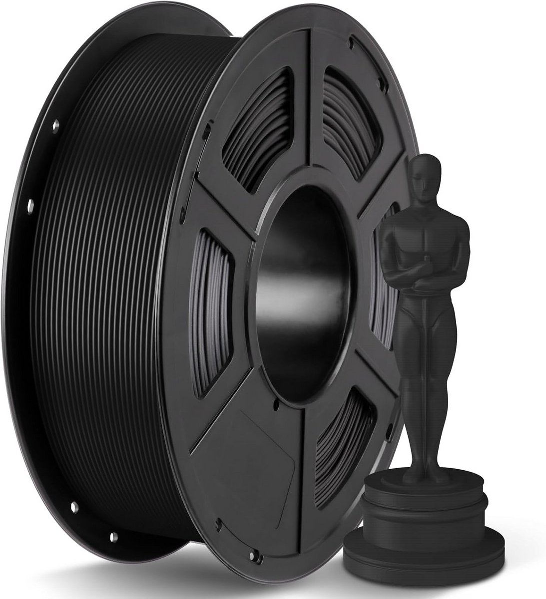 Extreem Sterk PLA+ 3D Printer Filament 1.75mm, Hoge Taaiheid, 1KG Spoel, Zwart