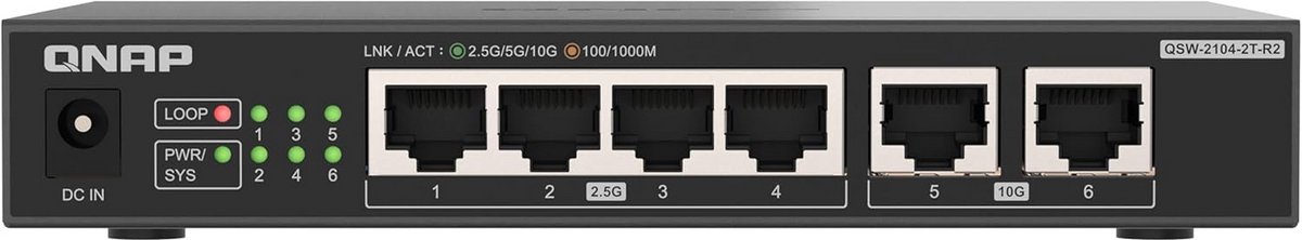 Netwerk Switch met 10GbE en 2.5GbE poorten, Plug & Play, Stille Werking