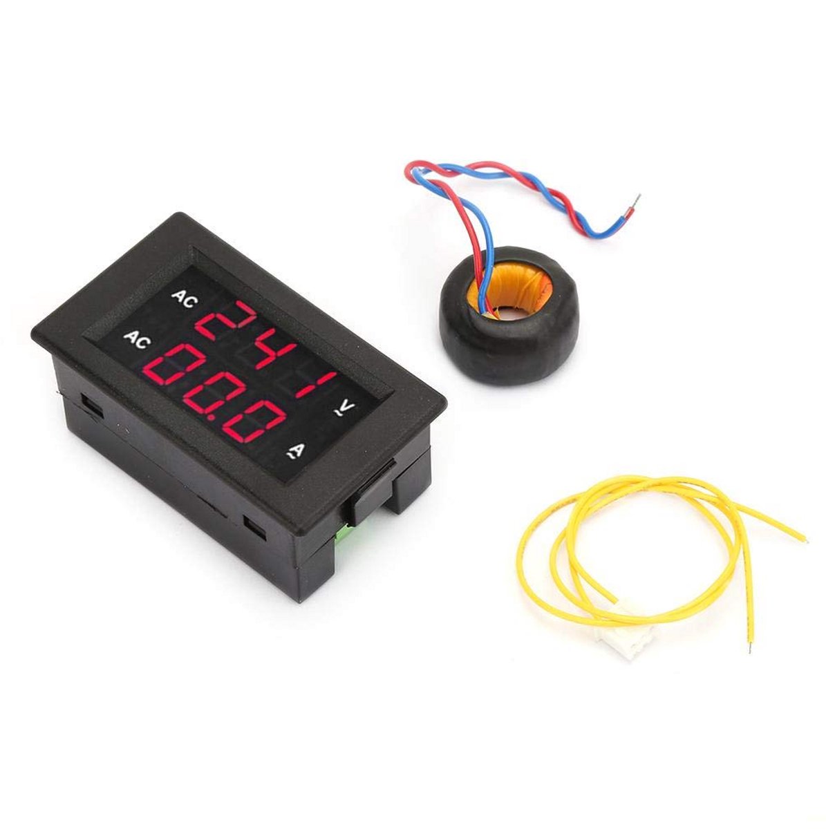 Digitale Wisselstroom Voltmeter en Ampèremeter met LED Display voor 100-300V en 100A