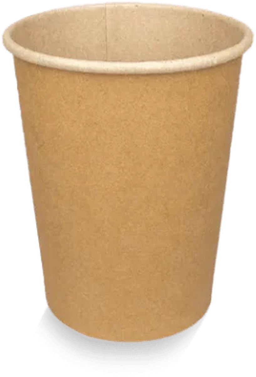 Kartonnen koffiebeker 230cc 8oz Kraft - 1000 stuks