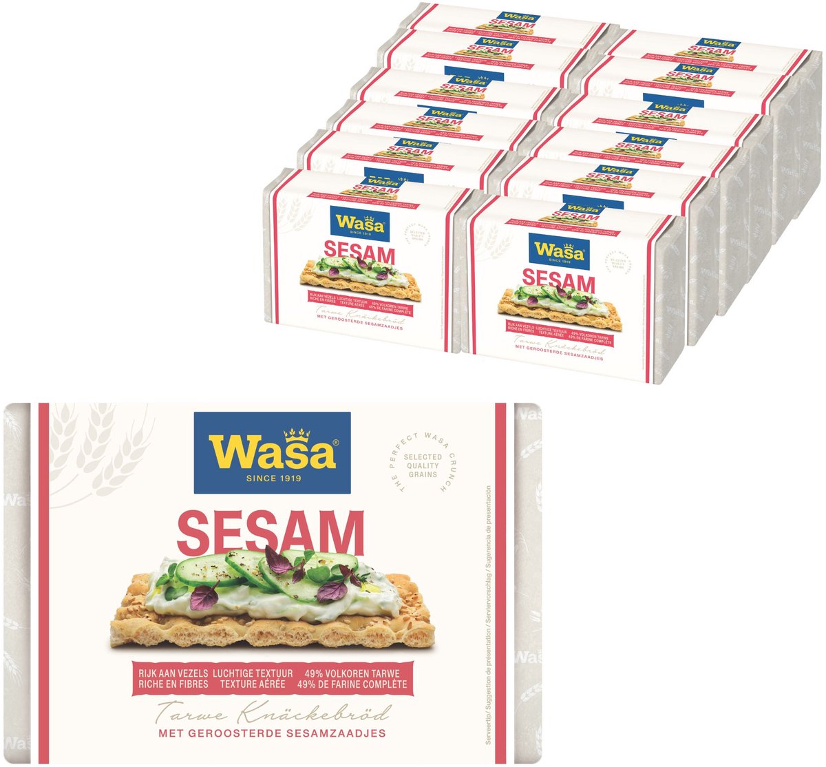 Wasa Sesam Knäckebröd - 12 x 250g