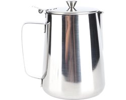 Melkopschuimkan RVS met Deksel - Pitcher voor Latte Art en Cappuccino