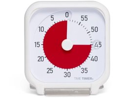 Time Timer® Original Small/Pocket - visuele countdown timer small - 60 minuten - wit met rode schijf