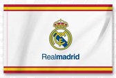 Grote Vlag Real Madrid/Spanje 150x100 cm - Voetbal en Landenvlag