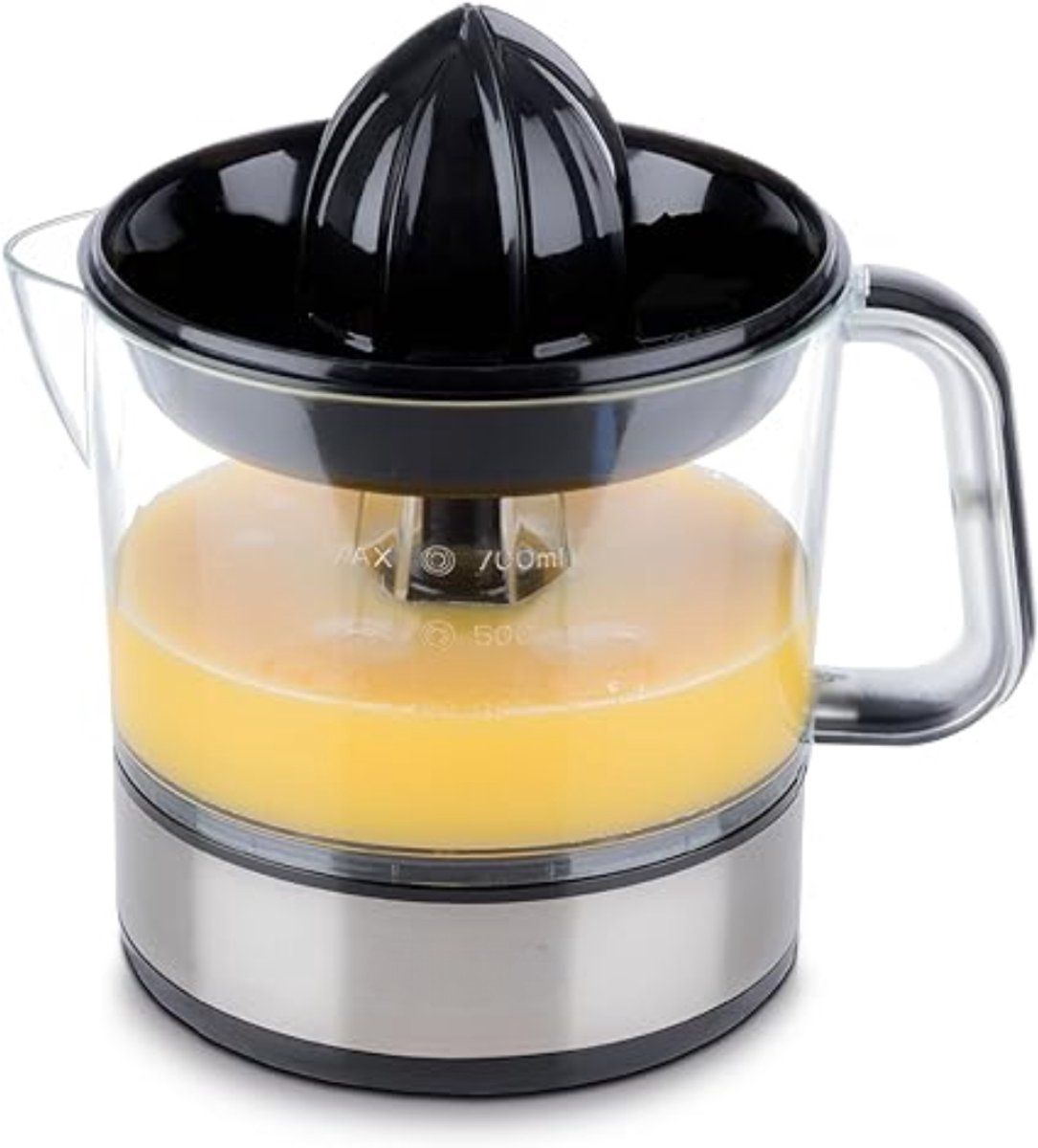 Florixa® Citruspers electrisch - Citruspers - Sinaasappelpers - Zwart/Zilver - 20 x 14 x 21 cm; 673 g