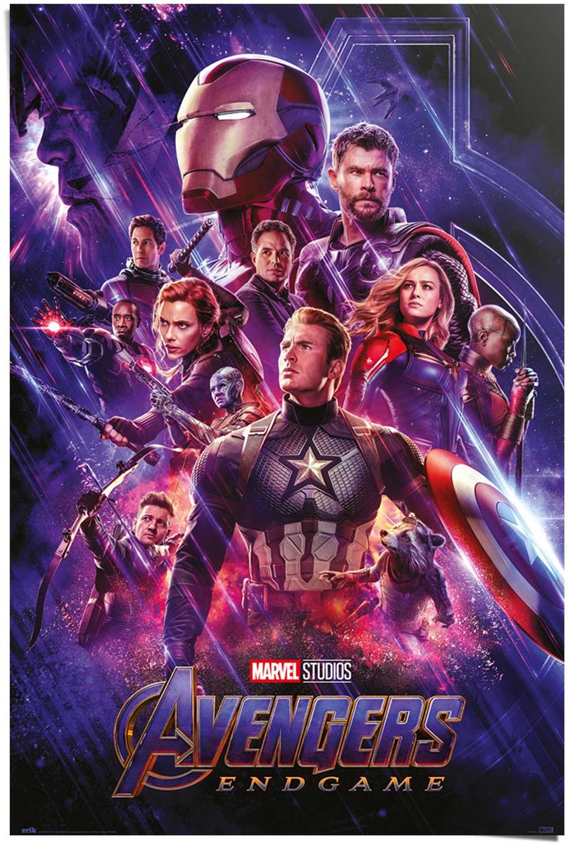 REINDERS Poster Marvel Avengers - endgame one sheet - 91,5 x 61 - Papier - REINDERS Bonte kleuren