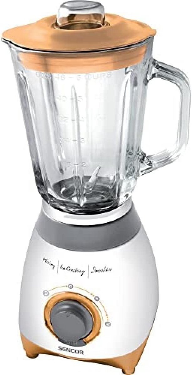 Krachtige Blender met Glazen Kan en IJscrusher - 500 Watt