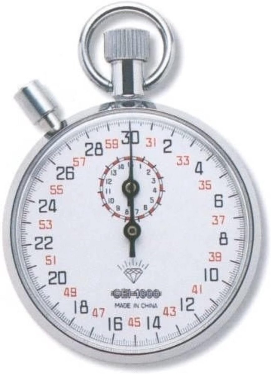 Mechanische Stopwatch - Precisie Timer met Kroonbediening en Resetknop