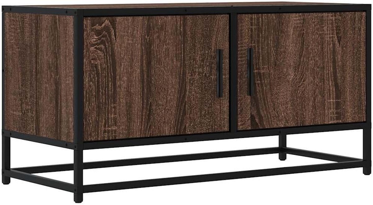 TV Meubel Kast voor TV en Mediaapparatuur Hout en Metaal