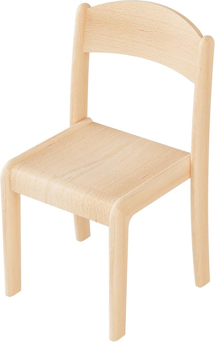 Stapelbare Kinderstoelen Set van 2 Beukenhout Zithoogte 31 cm