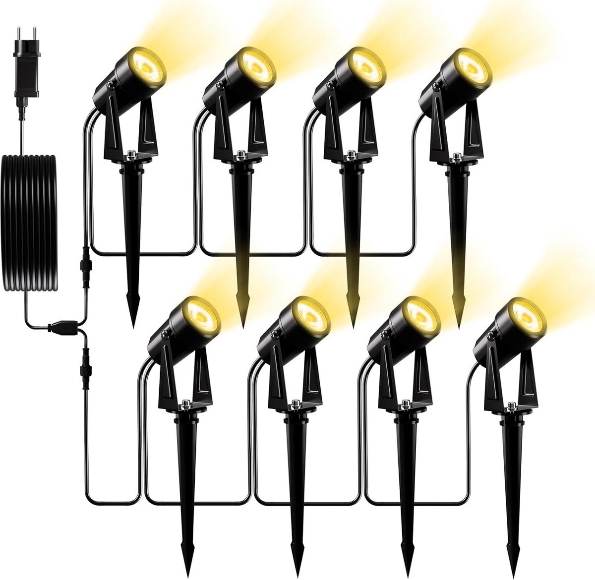 LED buiten spotbuis 8/29.8m warmwit 3000K IP65 - buitenspotbuis voor tuin, terras, muur
