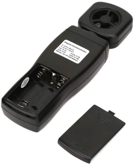 Digitale Windmeter 2 in 1 - Windsnelheid en Temperatuurmeting met LCD Backlight - 0,3-30 m/s - m/s, ft/min, km/h, mph - Celsius/Fahrenheit - Automatisch Uitschakelen - Laag Batterij Waarschuwing - Voor Weerexperimenten en Buitentoepassingen van Merkloos — afbeelding 5