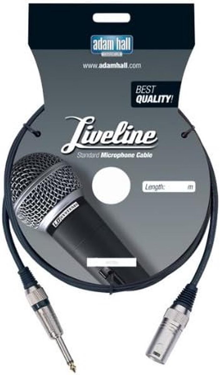 6 Meter XLR Male naar 6.3mm Mono Jack Microfoonkabel