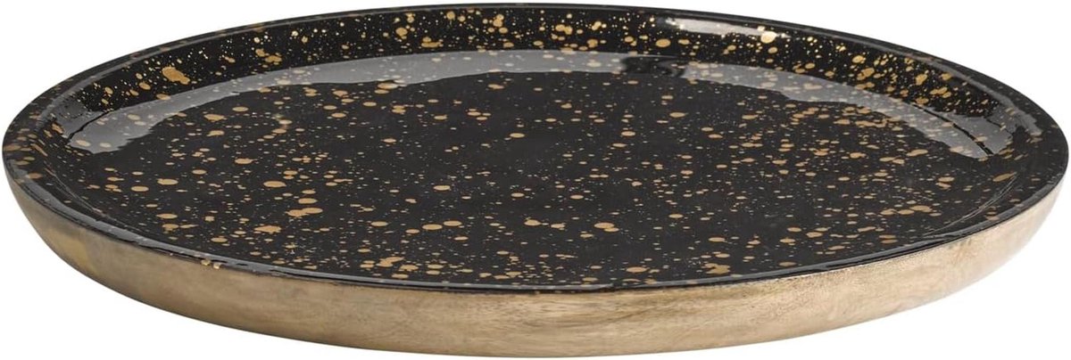 Dienblad rond Ø 35,5 cm – Mangohout met epoxyharscoating