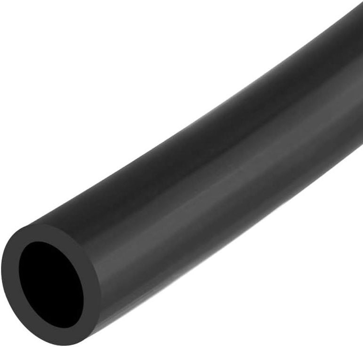 Rubberen slang voor irrigatie en tuinwater, 5 mm x 8 mm x 1 m, zwart, flexibele buis.