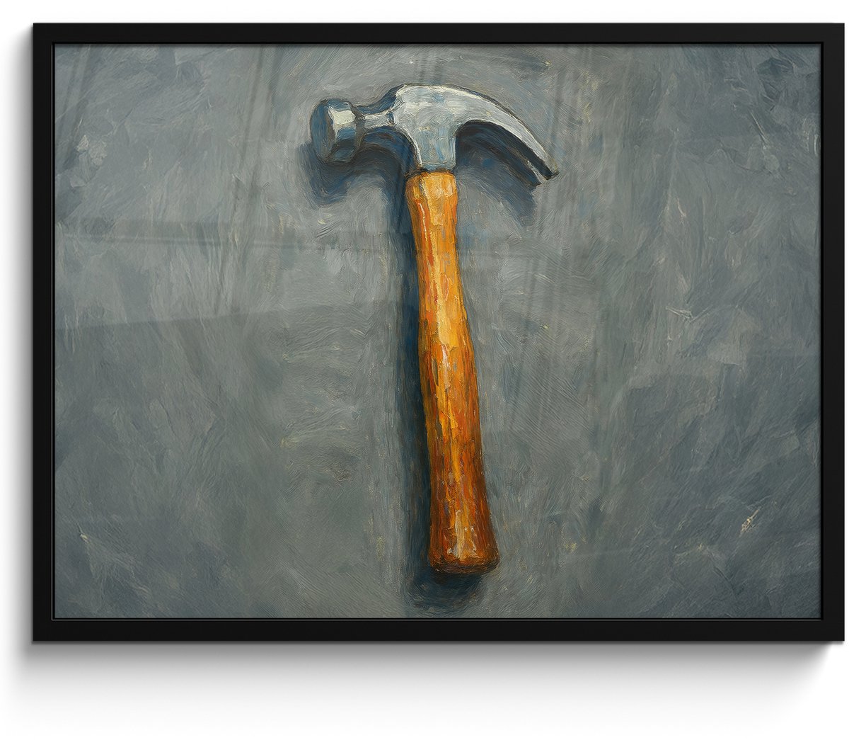 FrameYourWall Poster in lijst - Fotolijst 70x50 cm - Posters - Hamer - Schilderij - Gereedschap - Posterlijst zwart - Decoratie - Wanddecoratie woonkamer - Muurdecoratie slaapkamer Multicolor