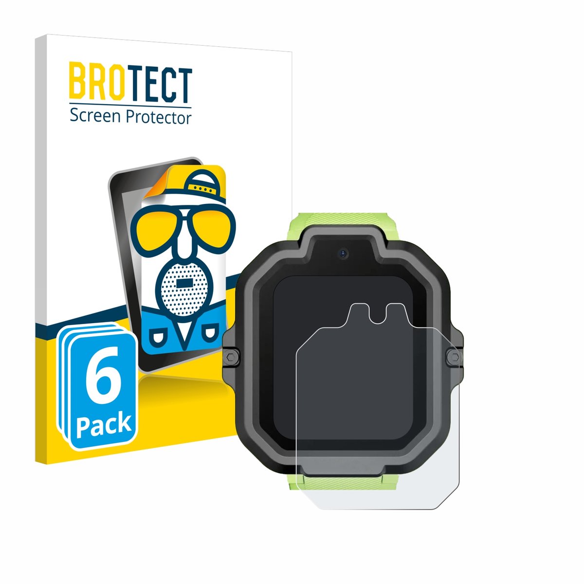 BROTECT - Screenprotector voor TickTalk 5 Smart Watch - Folie Beschermfolie matte 6 Stuks