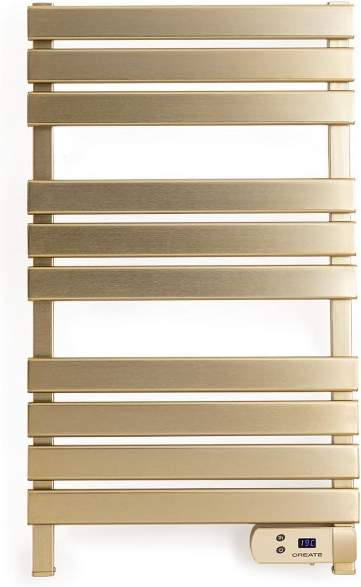 Elektrische Handdoekradiator Geborsteld Goud - Met Timer & Thermostaat