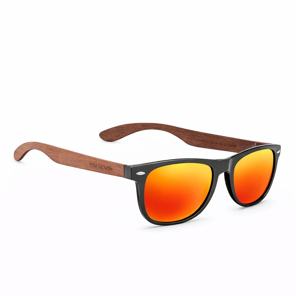 KingSeven - Orange Wayfayer Bamboo UV400 en Polarisatie filter