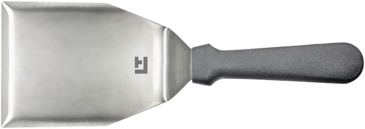 Spatel voor burgers 10 x 15 cm gebogen uiteinde