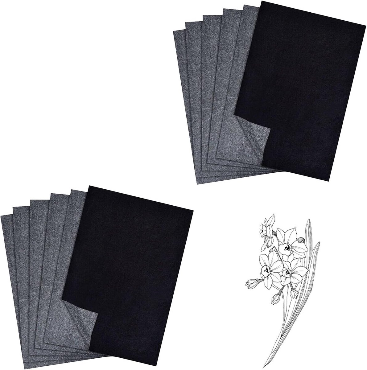 50 stuks doorslagpapier zwart - transferpapier voor nauwkeurige overdracht