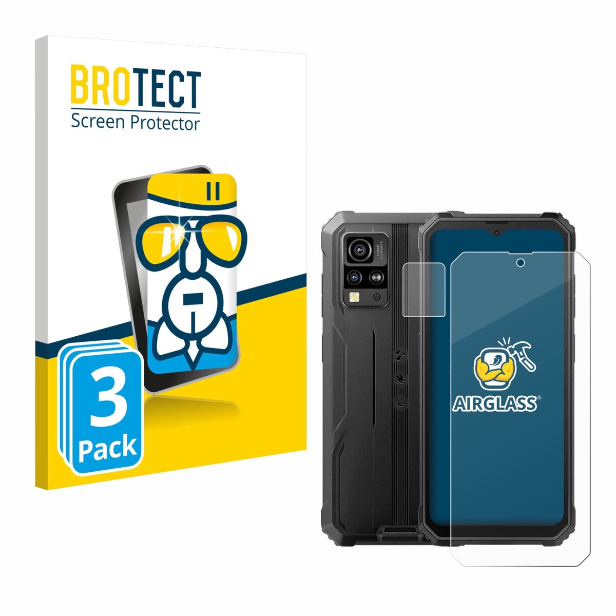 Screenprotector 3 Stuks voor Blackview BV4800 / SE Beschermglas transparant